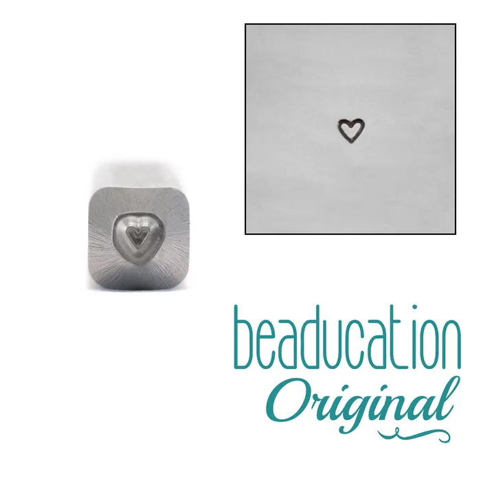 Necklaces DS 14 Tall Heart Metal Design Stamp 15mm Beaducation Original