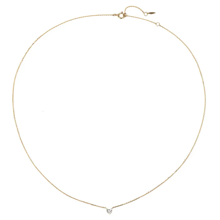 Necklaces Hey Happiness Devotion Diamond Heart Pendant Necklace 14K Gold