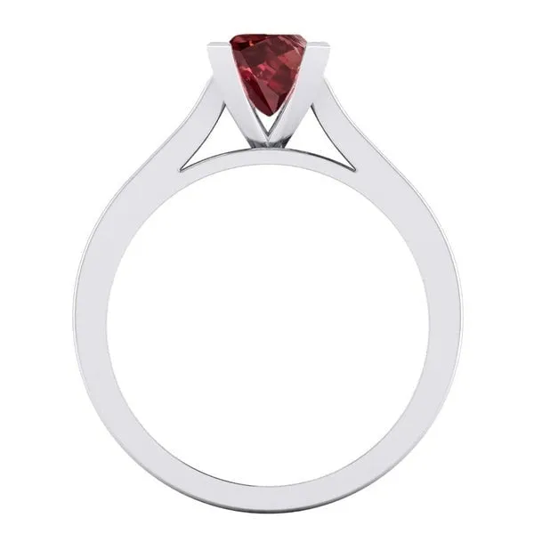 Rings HarryChadEntcom Princess Red Ruby Ring White Gold