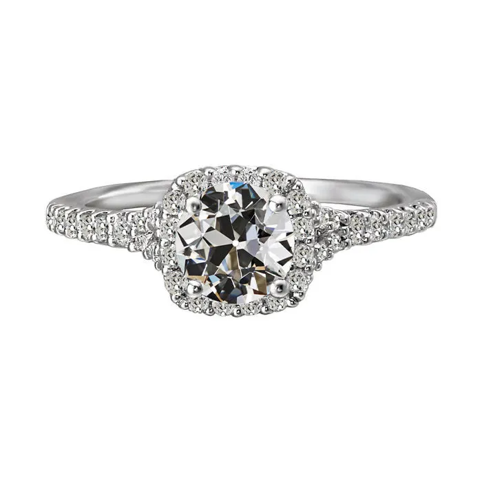Rings HarryChadEntcom Real Natural Earth Mined Diamond Old Miner Halo Ring With Accents 450 Carats