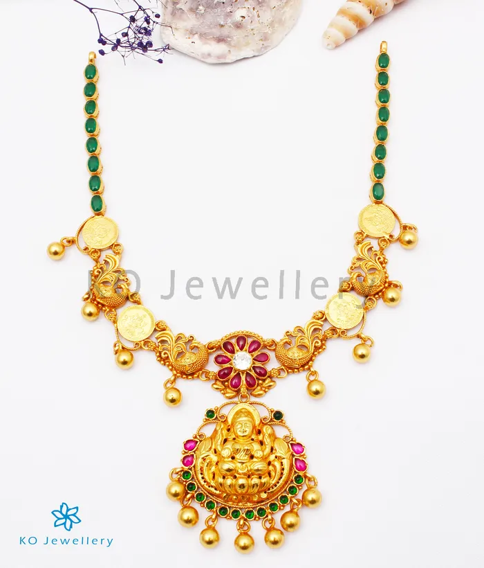 Silversmith Necklaces The Vibhuti Silver Lakshmi Kasumala Necklace