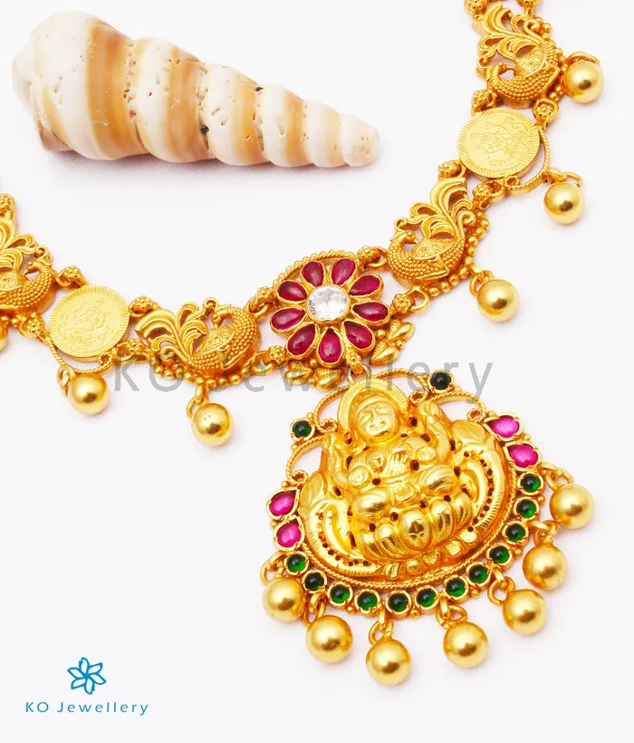 Silversmith Necklaces The Vibhuti Silver Lakshmi Kasumala Necklace