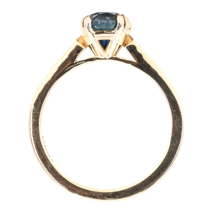 188ct Oval Sapphire Double Prong Vintage Cathedral Ring in 14k Yellow Gold Anueva Jewelry Rings