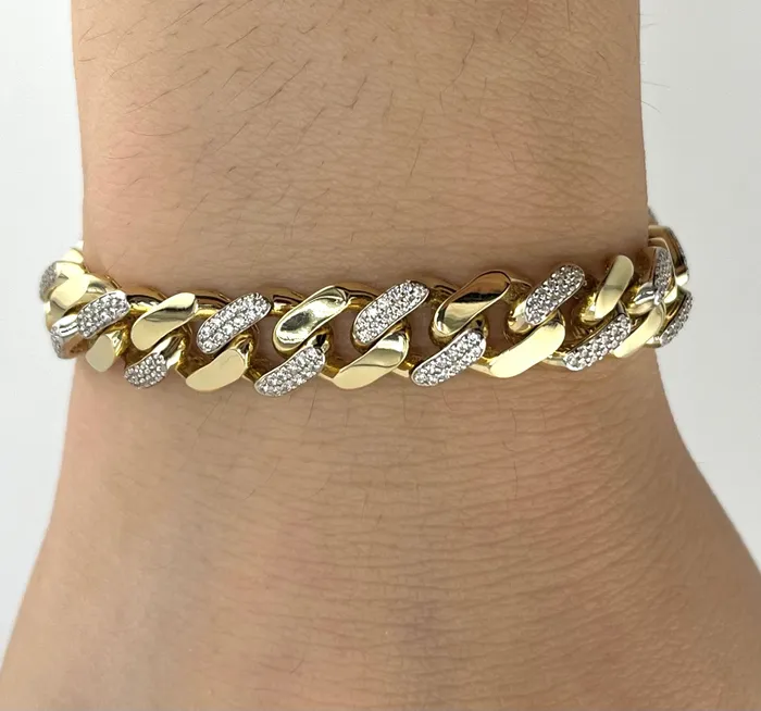 AB and J Bracelets 14k Gold Hollow Monaco Bracelet CH593