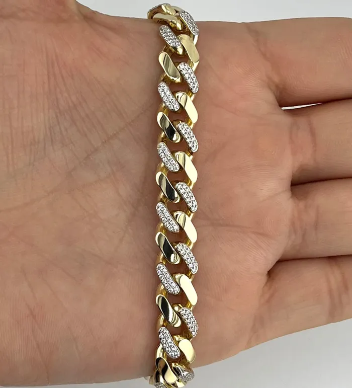 AB and J Bracelets 14k Gold Hollow Monaco Bracelet CH593