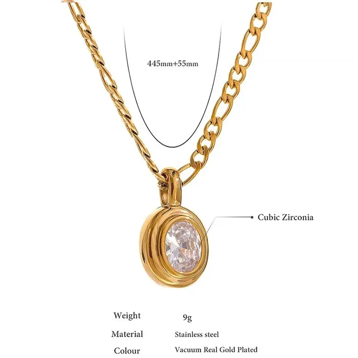 Bezel Solitaire Pendant Necklace Mabel Love Co Necklaces