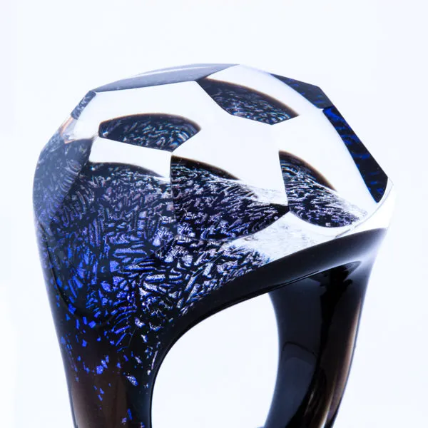 Gorilla Glass Rings Deep Purple Dichroic Bling Ring by Gorilla Glass