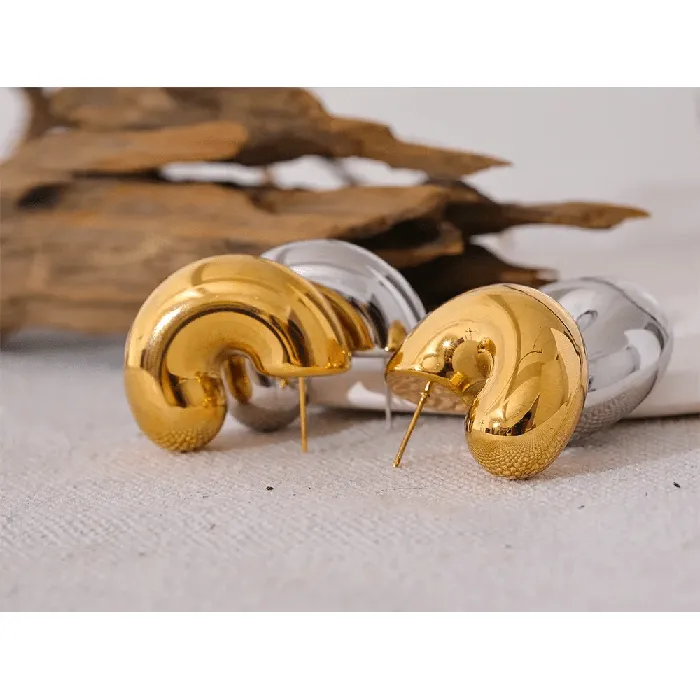 Mabel Love Chunky Gold Hoop Earrings FREE OVER 90 Mabel Love Co Earrings