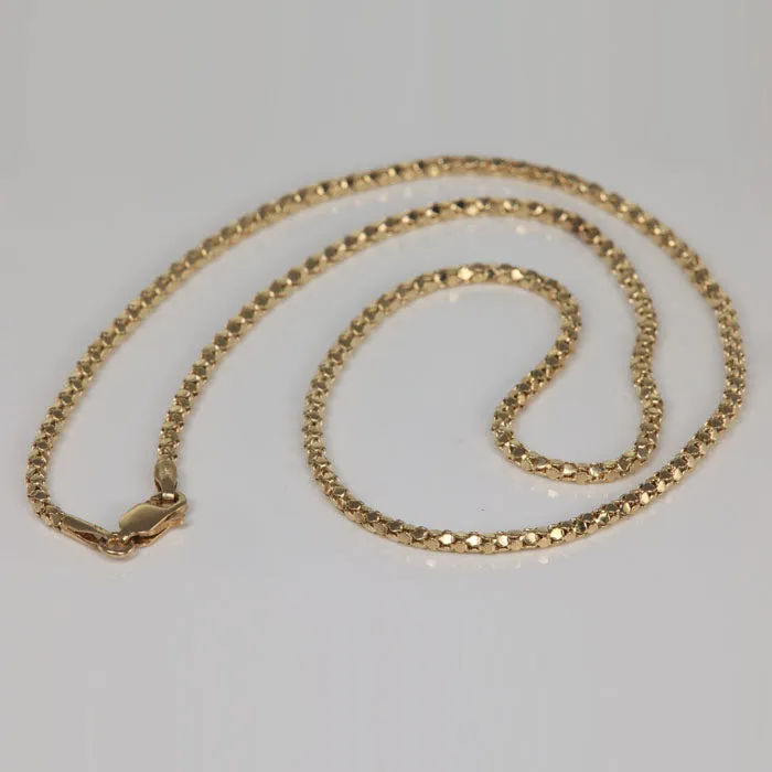 Moriartys Gem Art Necklaces 14K Yellow Gold Popcorn Link Necklace