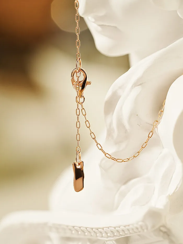 Necklaces 14K 18K Gold Crystal Lock Necklace MinimalBijoux