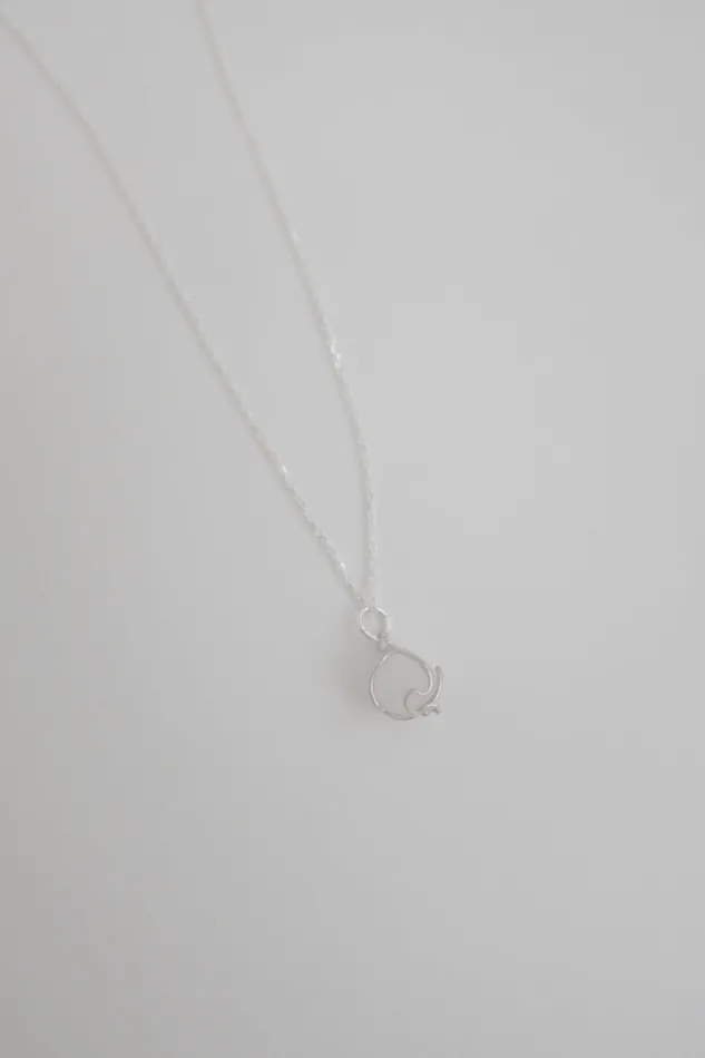 Necklaces collectionno2 LONG BALL CRYSTAL STONE 925 NECKLACE