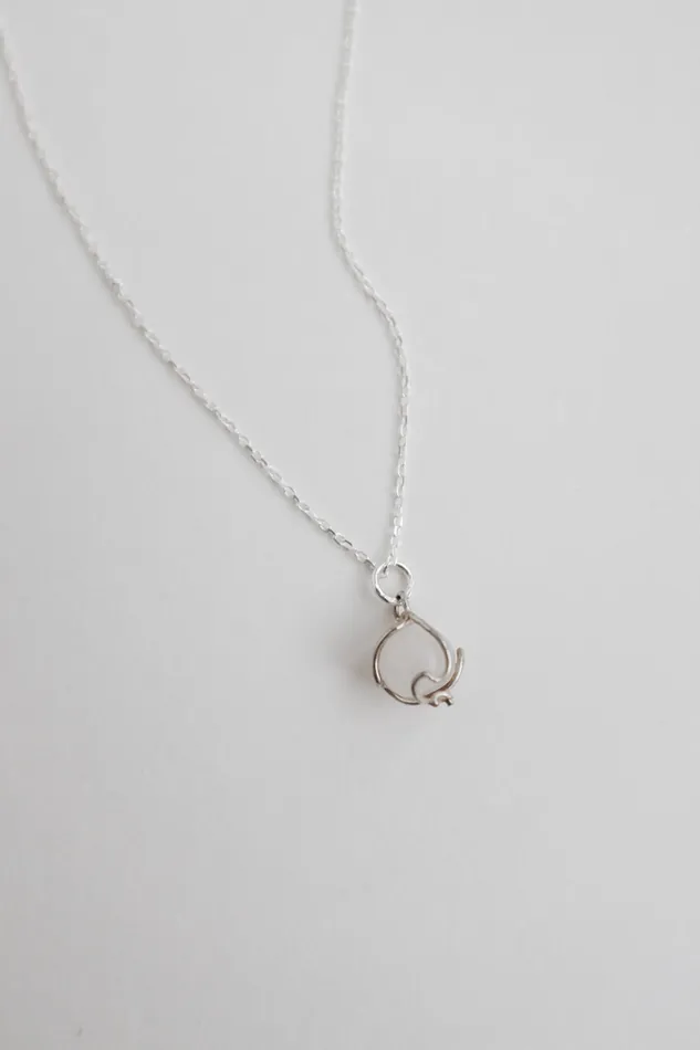 Necklaces collectionno2 LONG BALL CRYSTAL STONE 925 NECKLACE