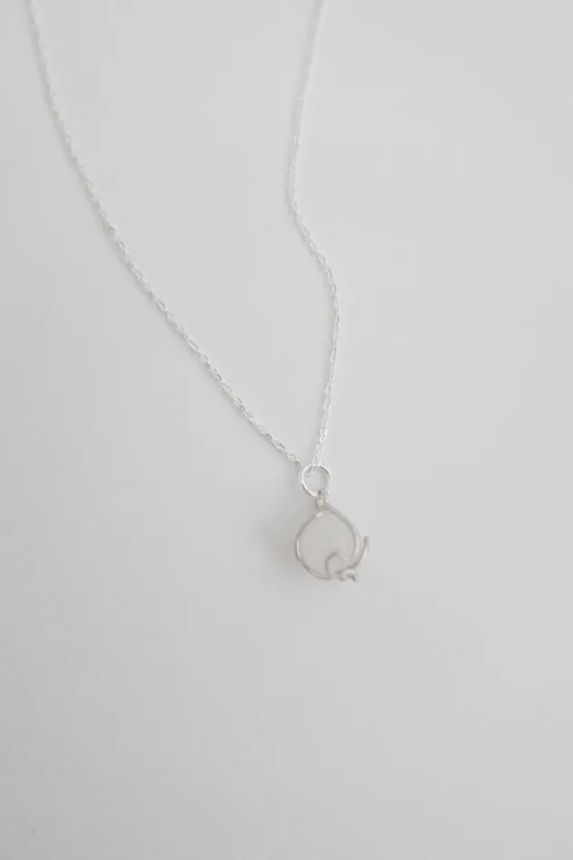 Necklaces collectionno2 LONG BALL CRYSTAL STONE 925 NECKLACE