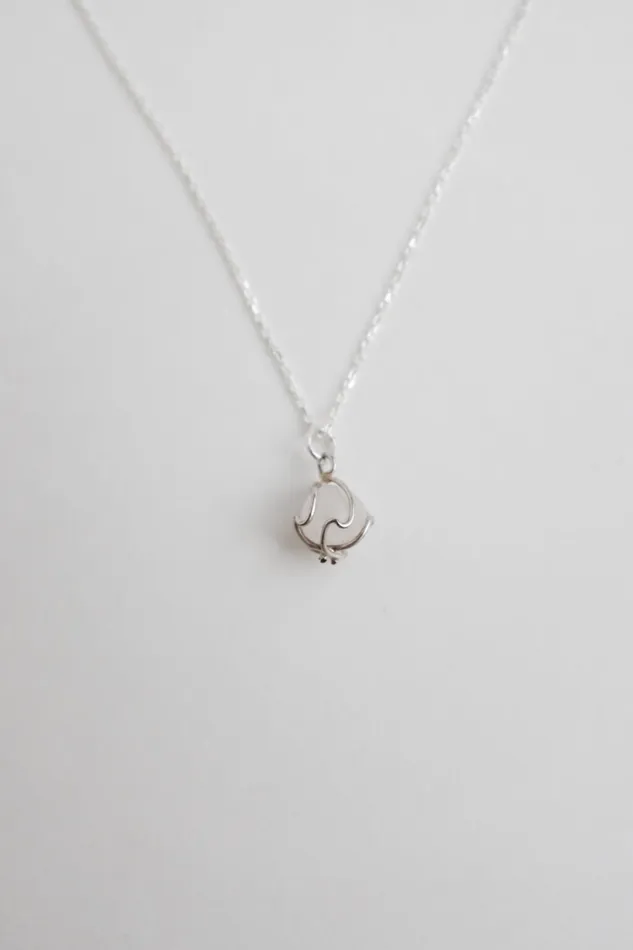Necklaces collectionno2 LONG BALL CRYSTAL STONE 925 NECKLACE