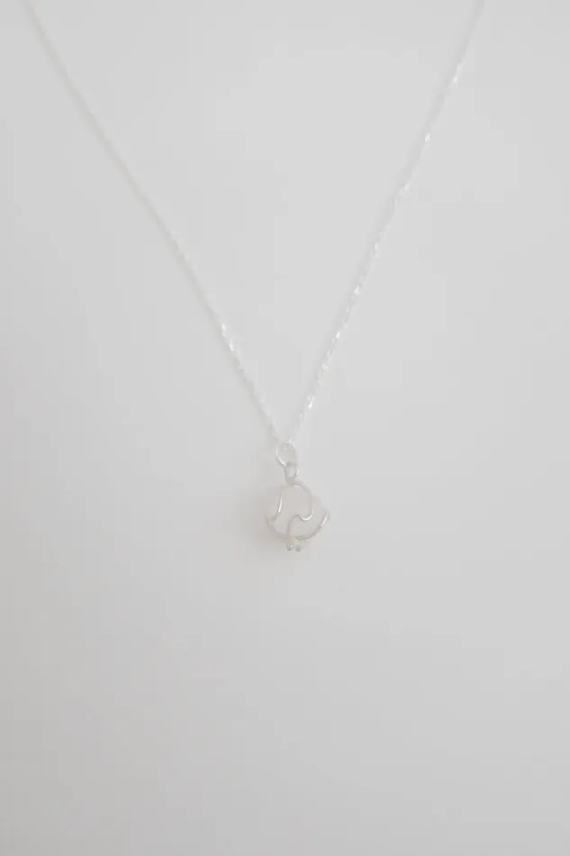 Necklaces collectionno2 LONG BALL CRYSTAL STONE 925 NECKLACE
