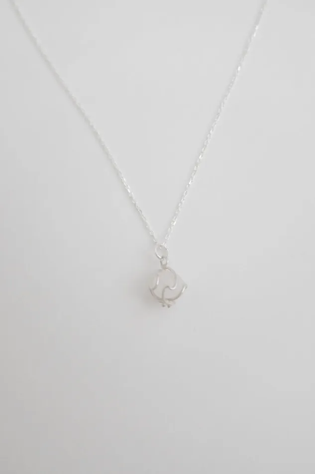 Necklaces collectionno2 LONG BALL CRYSTAL STONE 925 NECKLACE