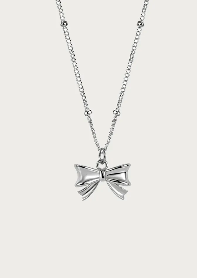 Necklaces Mabel Love Co Tiny bow necklace