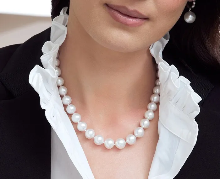 Necklaces SPT White South Sea Pearl Necklace 90120mm AAAA Quality