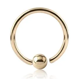 Rings 18g Yellow 14k Gold Fixed Bead Ring Tulsa Body Jewelry