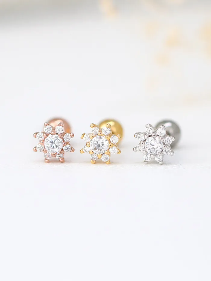Sun Flower Ear Piercing MinimalBijoux Earrings