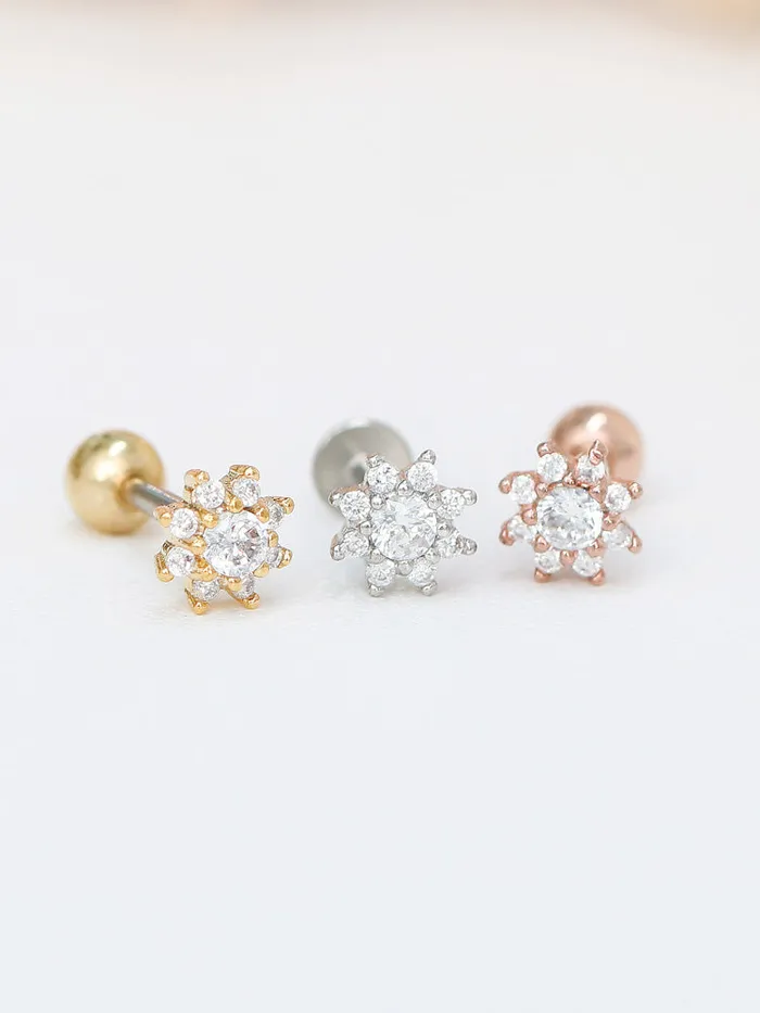 Sun Flower Ear Piercing MinimalBijoux Earrings