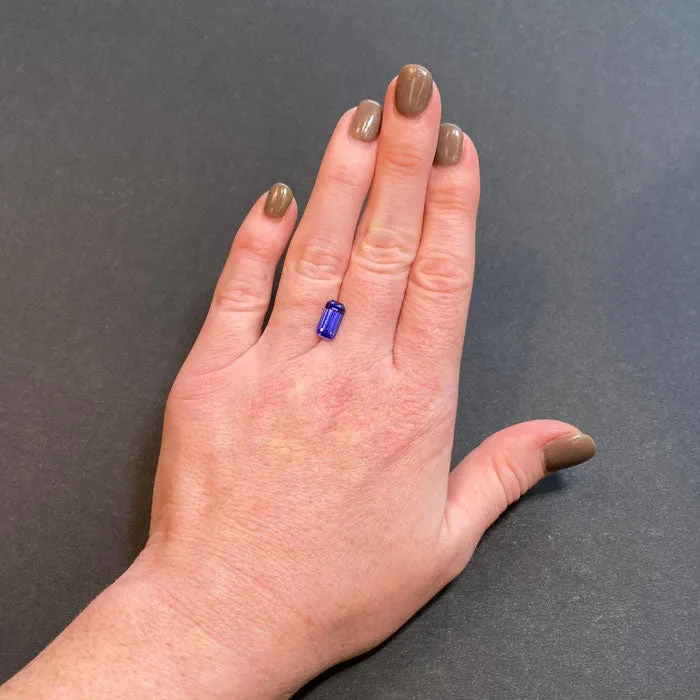 vendorunknown Earrings Emerald Cut Tanzanite 248 Carats