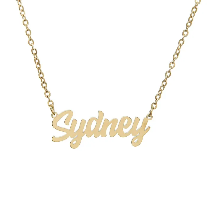 aiobo Necklaces Airbrush Nameplate Necklace