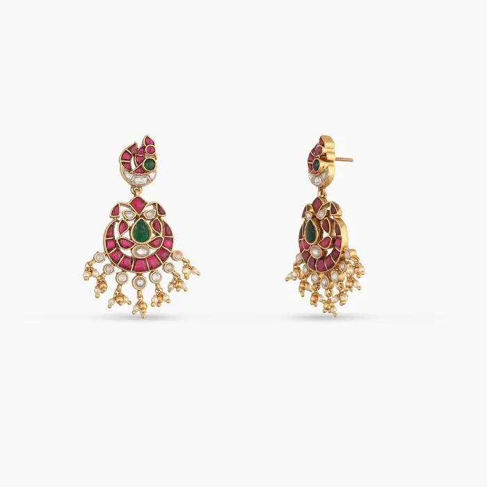 Earrings Pearl Floral Silver Drop Earrings SILVER