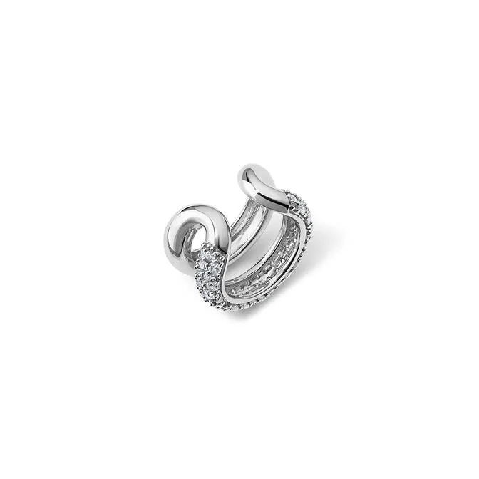 Earrings SG Fine Gold and Diamond Double Dome Ear Cuff