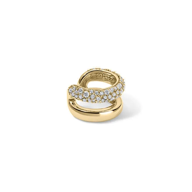 Earrings SG Fine Gold and Diamond Double Dome Ear Cuff