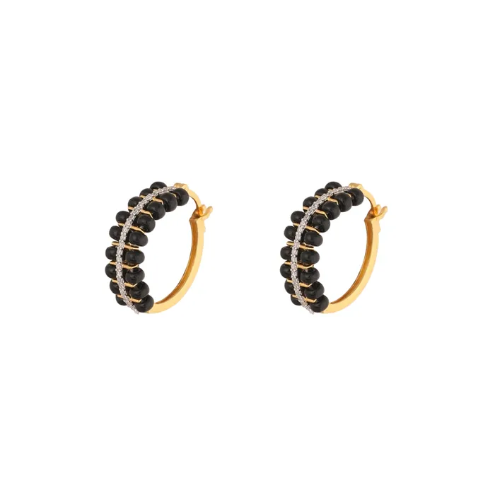 Forever CZ Silver Mangalsutra Hoop Earrings SILVER Earrings