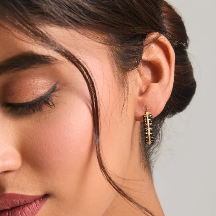 Forever CZ Silver Mangalsutra Hoop Earrings SILVER Earrings