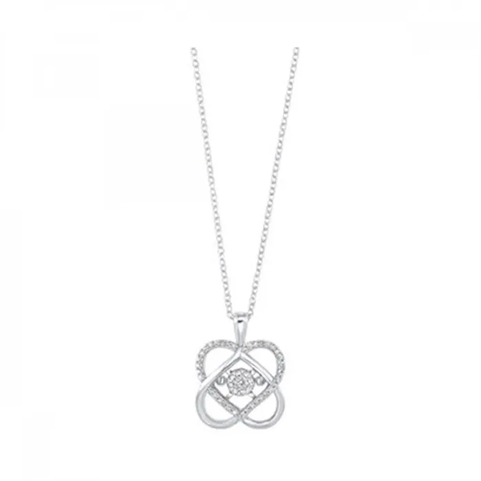 International Diamond Center Necklaces Silver Loves Crossings Pendant