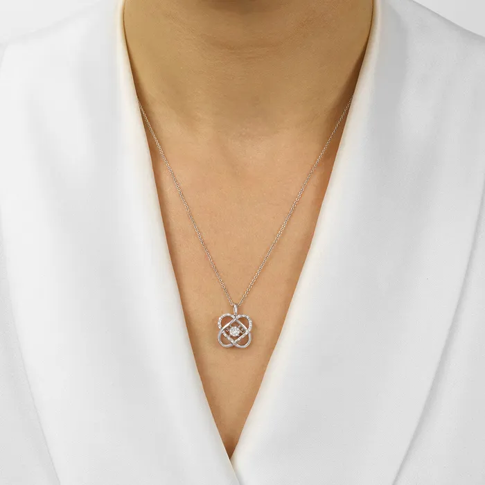 International Diamond Center Necklaces Silver Loves Crossings Pendant