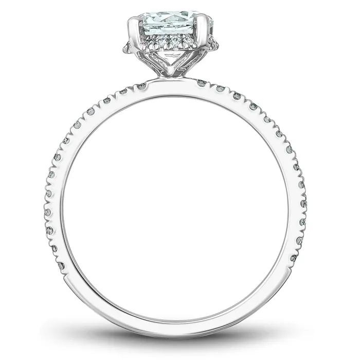 International Diamond Center Rings Noam Carver White Gold Diamond Engagement Ring Setting with Diamond Centerpiece 035 CTW