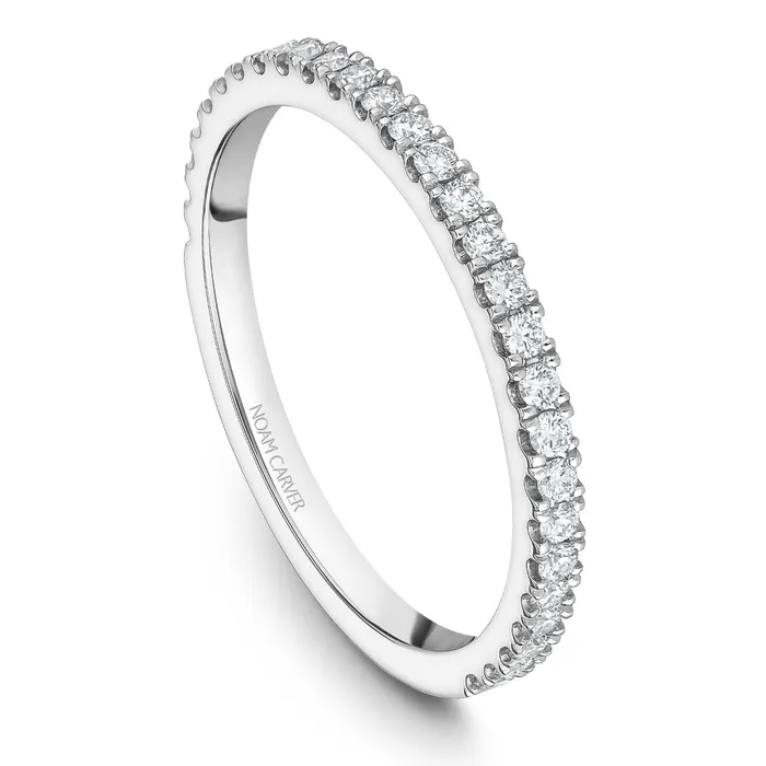 International Diamond Center Rings Noam Carver White Gold Diamond Engagement Ring Setting with Diamond Centerpiece 035 CTW