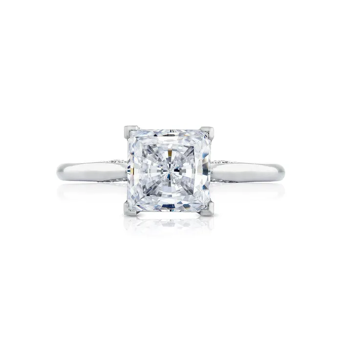 International Diamond Center Rings Tacori 18k White Gold Simply Tacori Princess Diamond Engagement Ring Setting 007 CTW