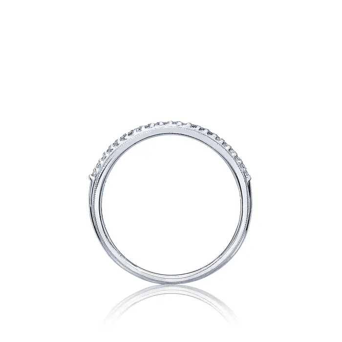 International Diamond Center Tacori 18k White Gold Simply Tacori Diamond Wedding Band 009 CTW Rings