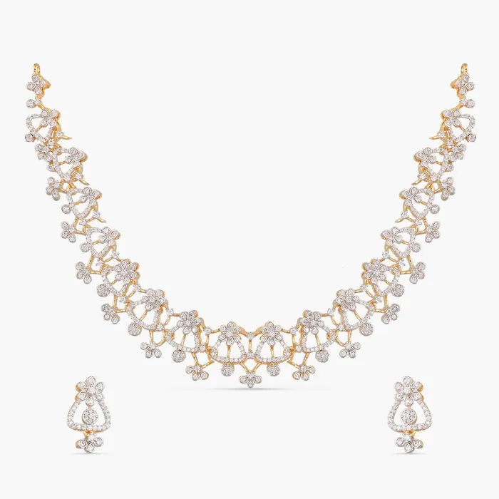 Necklaces SILVER Sophia CZ Silver Necklace Set