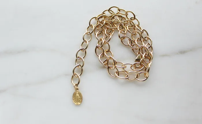 Necklaces The Little Catholic Miraculous Medal Bold Chain Necklace