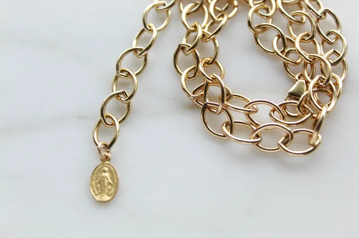 Necklaces The Little Catholic Miraculous Medal Bold Chain Necklace