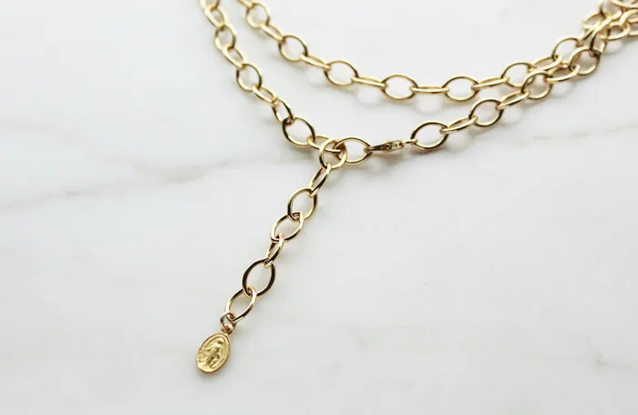 Necklaces The Little Catholic Miraculous Medal Bold Chain Necklace