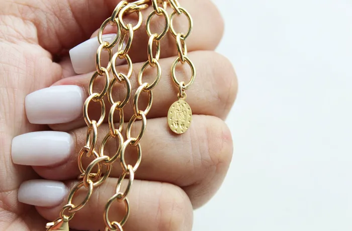 Necklaces The Little Catholic Miraculous Medal Bold Chain Necklace
