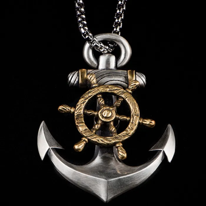 Necklaces Valhalla Vikings Viking Necklace Nordic Rudder Anchor Pendant
