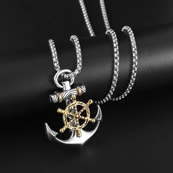 Necklaces Valhalla Vikings Viking Necklace Nordic Rudder Anchor Pendant
