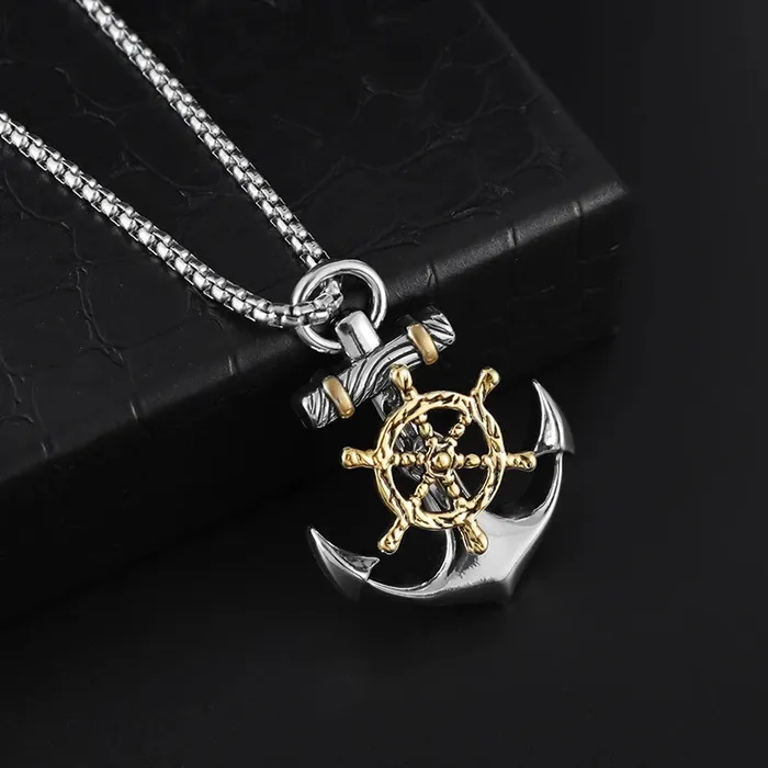 Necklaces Valhalla Vikings Viking Necklace Nordic Rudder Anchor Pendant