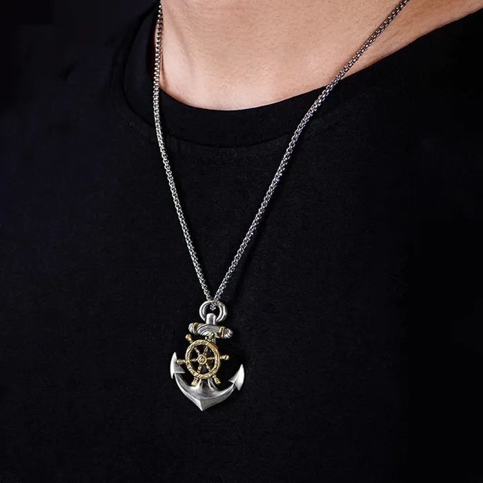 Necklaces Valhalla Vikings Viking Necklace Nordic Rudder Anchor Pendant