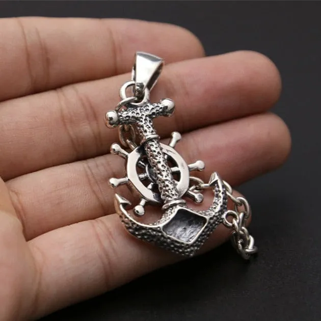 Necklaces Valhalla Vikings Viking Necklace Nordic Rudder Anchor Pendant