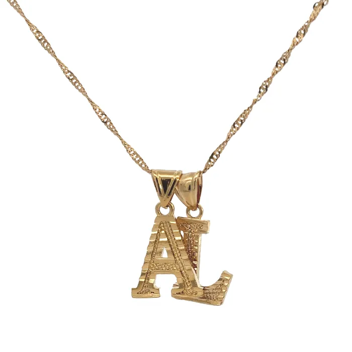 Necklaces VibeSzn Double Block Letter Necklace