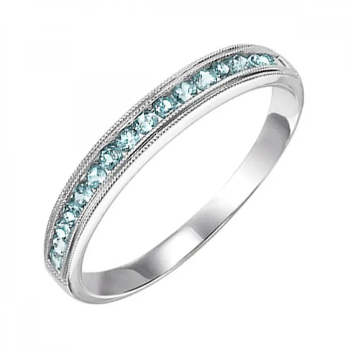Rings 10K Gold Stackable Blue Topaz Band 033CTW Shop IDC estore